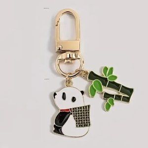 ⭐️NWT Panda Bamboo Bag Charm Keychain